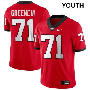 Youth Earnest Greene III Red Georgia Bulldogs #71 College Football 2025 Jersey 951023-747
