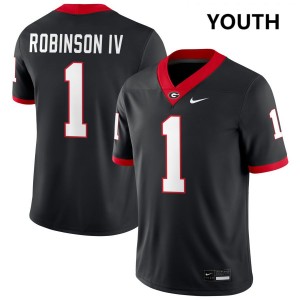 Youth Ellis Robinson IV Black Georgia Bulldogs #1 College Football High School Jerseys 695130-953