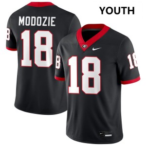 Youth Elo Modozie Black Georgia Bulldogs #18 College Football Replica Jerseys 255065-589