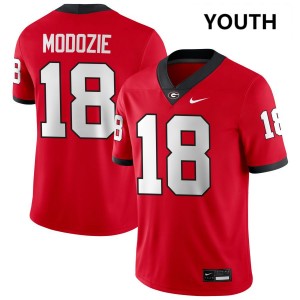 Youth Elo Modozie Red Georgia Bulldogs #18 College Football High School Jersey 399008-479