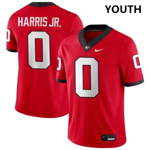 Youth Gabe Harris Jr. Red Georgia Bulldogs #0 College Football High School Jerseys 637198-594