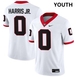 Youth Gabe Harris Jr. White Georgia Bulldogs #0 College Football Player Jersey 705996-964