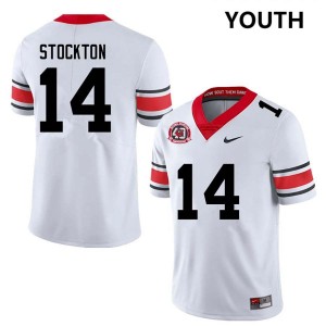 Men Gunner Stockton 40th Anniversary White Georgia Bulldogs #14 College Football Player Jerseys 442298-711