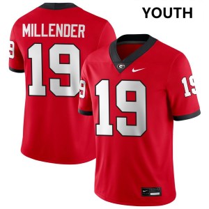 Youth Hezekiah Millender Red Georgia Bulldogs #19 College Football Stitched Jerseys 680559-411