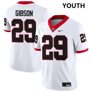 Youth Isaiah Gibson White Georgia Bulldogs #29 College Football High School Jerseys 516721-747