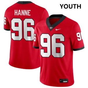 Youth JJ Hanne Red Georgia Bulldogs #96 College Football Player Jerseys 184282-588