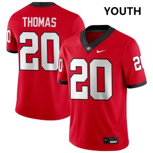 Youth JaCorey Thomas Red Georgia Bulldogs #20 College Football NCAA Jerseys 559168-319