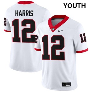 Youth Jaden Harris White Georgia Bulldogs #12 College Football Official Jerseys 781735-248
