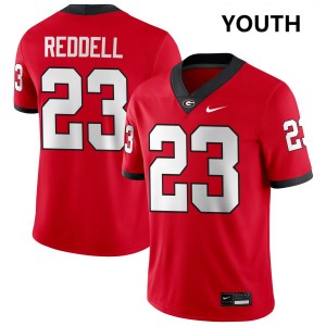 Youth Jaden Reddell Red Georgia Bulldogs #23 College Football University Jersey 594928-644