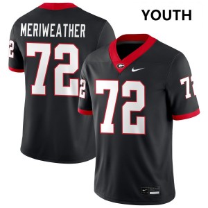 Youth Jamal Meriweather Black Georgia Bulldogs #72 College Football Player Jersey 814599-493