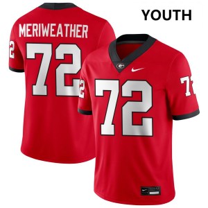 Youth Jamal Meriweather Red Georgia Bulldogs #72 College Football Limited Jerseys 981809-552