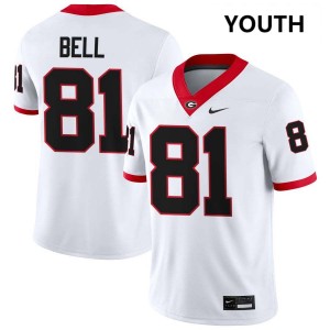 Youth Jeremy Bell White Georgia Bulldogs #81 College Football Replica Jerseys 522933-849