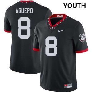 Youth Joenel Aguero 100th Anniversary Black Georgia Bulldogs #8 College Football NCAA Jersey 267962-925