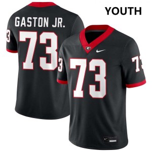 Youth Juan Gaston Black Georgia Bulldogs #73 College Football High School Jerseys 497223-340