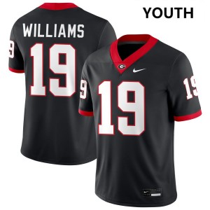 Youth Justin Williams Black Georgia Bulldogs #19 College Football Official Jerseys 236192-486