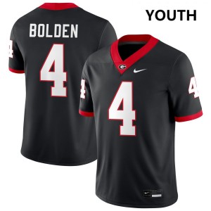 Youth KJ Bolden Black Georgia Bulldogs #4 College Football Stitched Jersey 438819-248