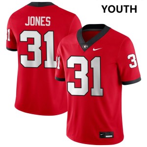 Youth Kyron Jones Red Georgia Bulldogs #31 College Football University Jersey 933311-601