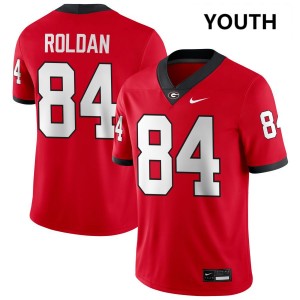 Youth Landon Roldan Red Georgia Bulldogs #84 College Football Replica Jersey 753148-367