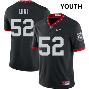 Youth Michael Uini 100th Anniversary Black Georgia Bulldogs #52 College Football 2025-26 Jerseys 541094-591