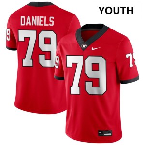 Youth Nyier Daniels Red Georgia Bulldogs #79 College Football Game Jersey 567490-830