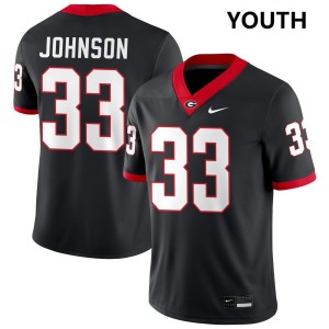 Youth Quintavius Johnson Black Georgia Bulldogs #33 College Football Alumni Jersey 811629-981