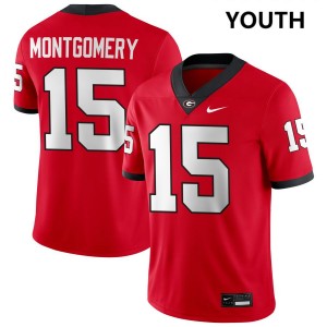 Youth Ryan Montgomery Red Georgia Bulldogs #15 College Football Limited Jerseys 602006-300