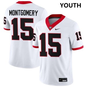 Youth Ryan Montgomery White Georgia Bulldogs #15 College Football Game Jersey 760303-988
