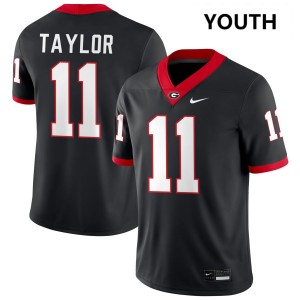 Youth Talyn Taylor Black Georgia Bulldogs #11 College Football Alumni Jerseys 738762-872