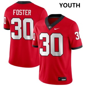 Youth Terrell Foster Red Georgia Bulldogs #30 College Football Official Jersey 462785-648