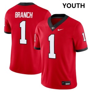 Youth Zachariah Branch Red Georgia Bulldogs #1 College Football University Jersey 266862-847