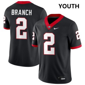 Youth Zion Branch Black Georgia Bulldogs #2 College Football Limited Jerseys 935505-130
