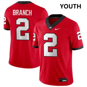 Youth Zion Branch Red Georgia Bulldogs #2 College Football Game Jersey 711645-299