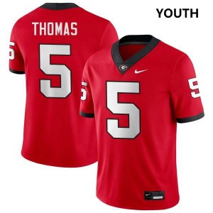 Youth Noah Thomas Red Georgia Bulldogs #5 College Football 2025-26 Jerseys 971371-452